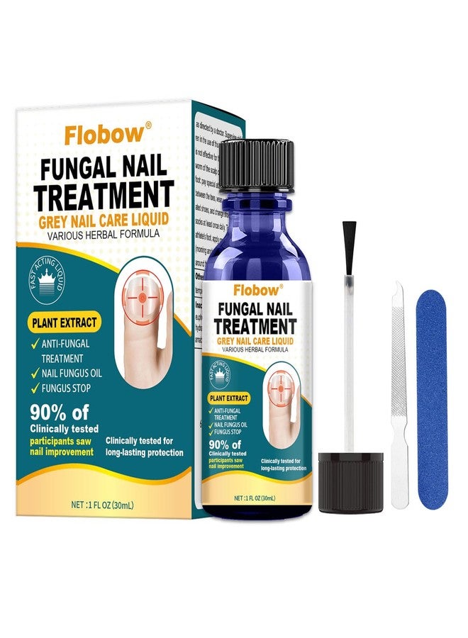 Flobow Toenail Fungus Treatment Extra Strength nail fungus treatment for fingernails, Yellow, Discolored, Broken and Ingrown Nails, ingrown nails and foot fungus treatment extra strength（30ML） - Image 1